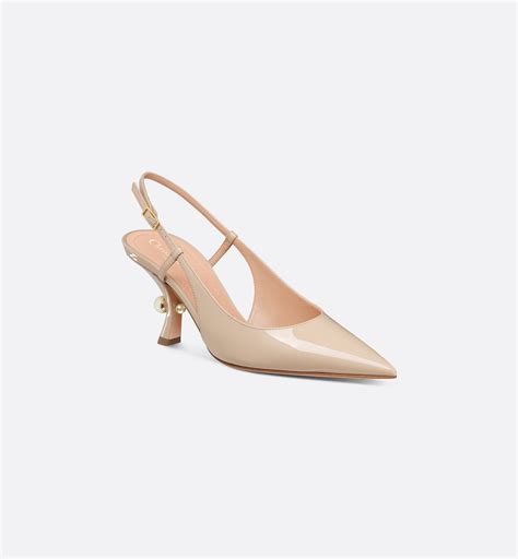 dior nude sling back|Dior Tribales Slingback Pump Nude Patent Calfskin .